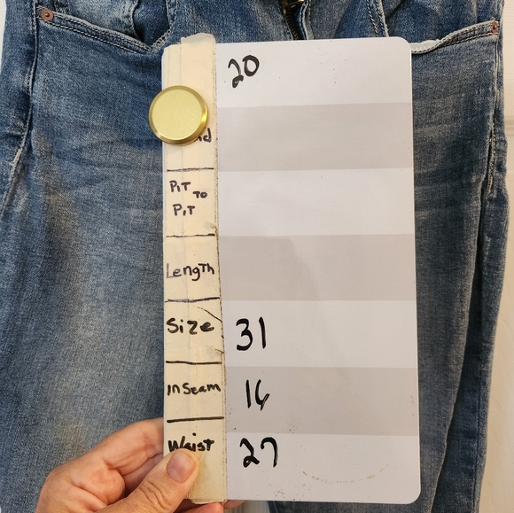 MAYDEAL SP Black Label Denim Blue Jeans Size 31 Raw Hem Frayed Skinny Distressed - Picture 8 of 8